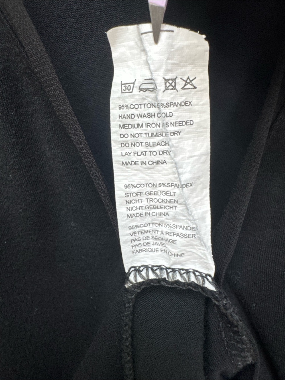 Black Tie-Front Lounge Robe with Ruffle Trim - Picture 7 of 7